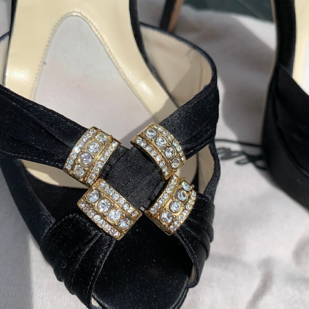 Brian Atwood "Coleen" black heels size 36 - Picture 3 of 6
